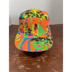 Vintage Fresh Prince Headline Headwear Neon Abstract 5-Panel Cap Hat Multicolor